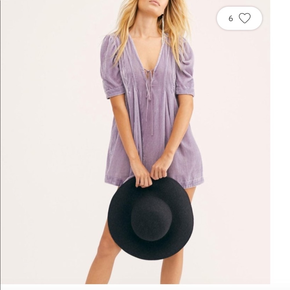 Free People Lavender Velvet Tunic